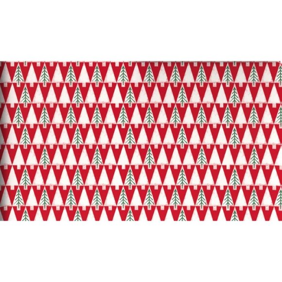 Hallmark Wrapping Paper Christmas Triangle Trees 22.5 sq ft Roll Holiday Gift - Picture 1 of 5